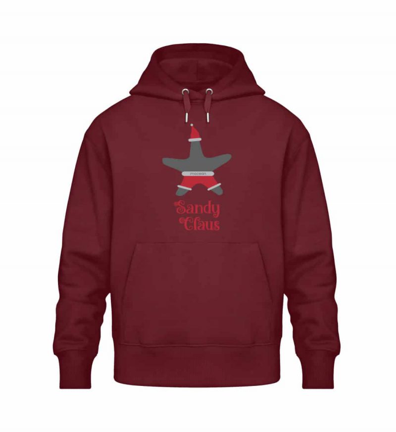 Sandy Claus - Relaxed Bio Hoodie - burgundy