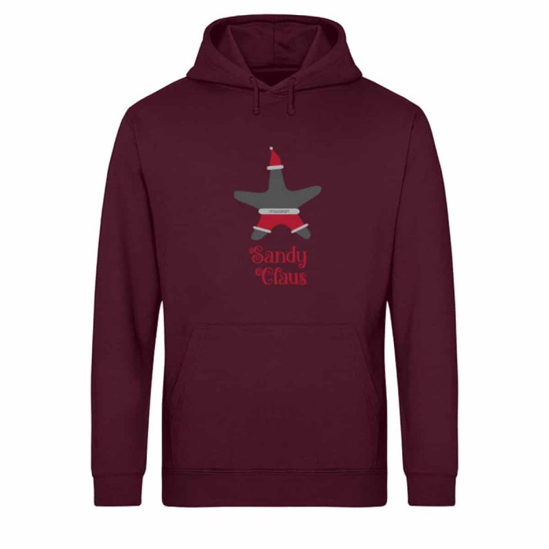 Sandy Claus - Unisex Bio Light Hoodie - burgundy