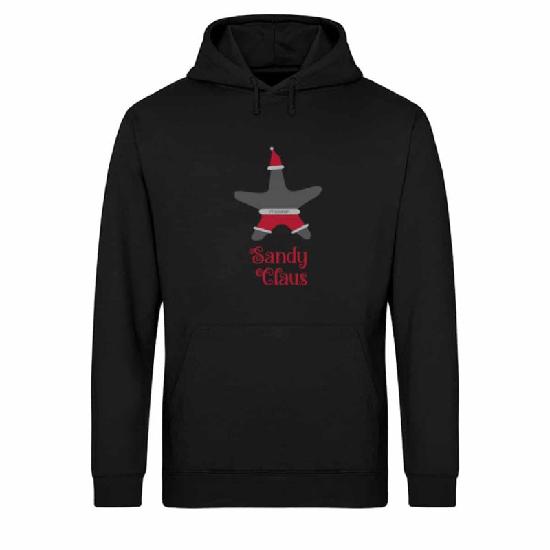 Sandy Claus - Unisex Bio Light Hoodie - schwarz