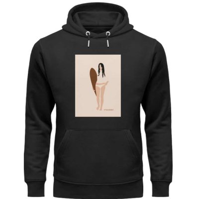 Boho Surfgirl - Premium Unisex Bio Hoodie - schwarz