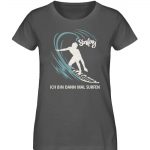 Surfen – Damen Premium Bio T-Shirt – anthracite
