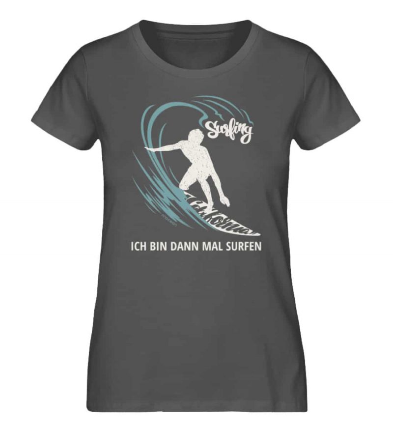 Surfen - Damen Premium Bio T-Shirt - anthracite