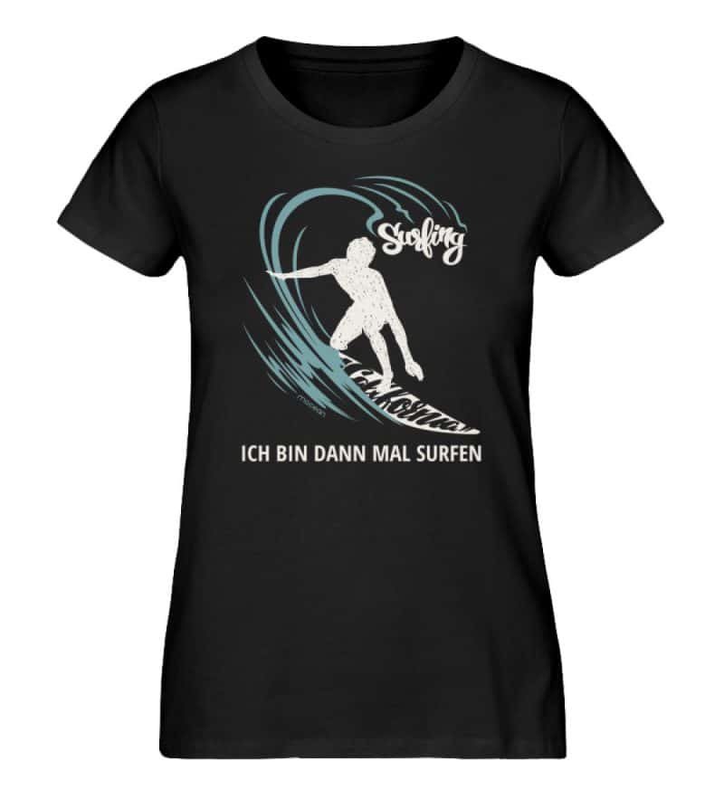 Surfen - Damen Premium Bio T-Shirt - black