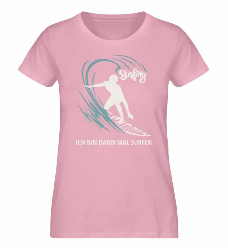 Surfen - Damen Premium Bio T-Shirt - cotton pink