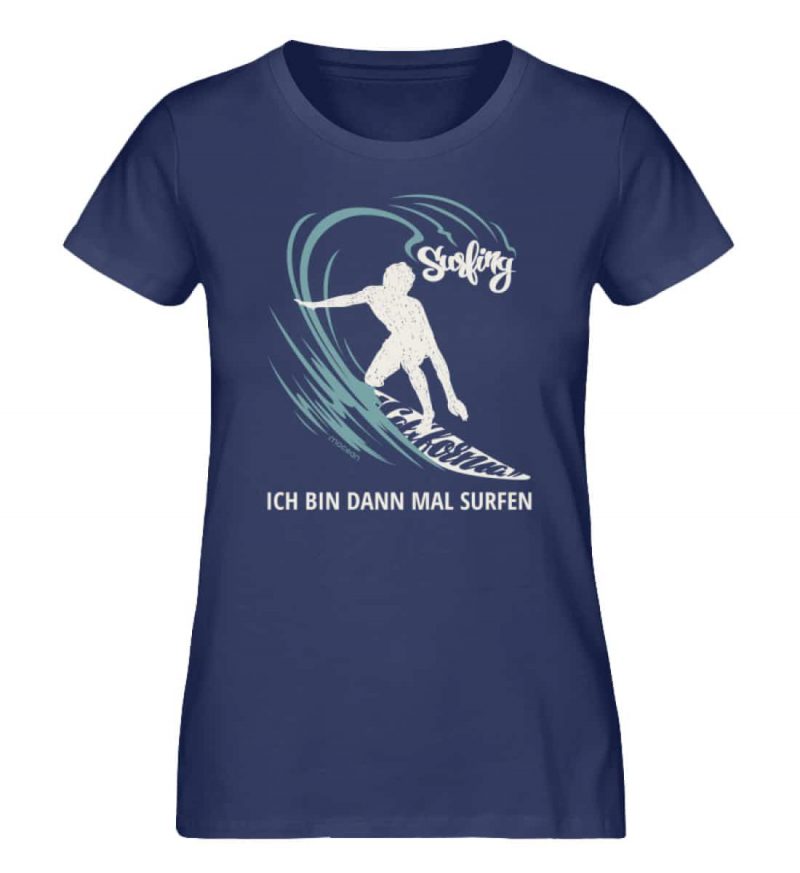 Surfen - Damen Premium Bio T-Shirt - french navy