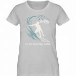 Surfen – Damen Premium Bio T-Shirt – heather grey
