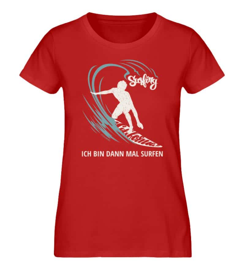 Surfen - Damen Premium Bio T-Shirt - red