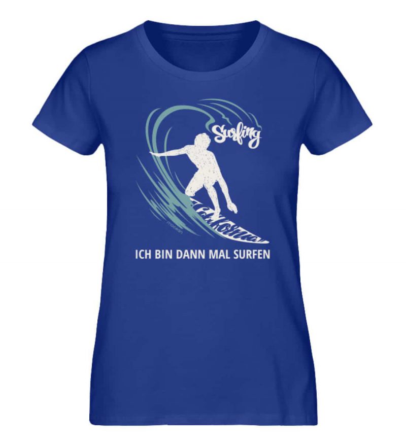 Surfen - Damen Premium Bio T-Shirt - royal blue