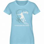 Surfen – Damen Premium Bio T-Shirt – sky blue