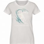 Surfen – Damen Premium Bio T-Shirt – vintage white