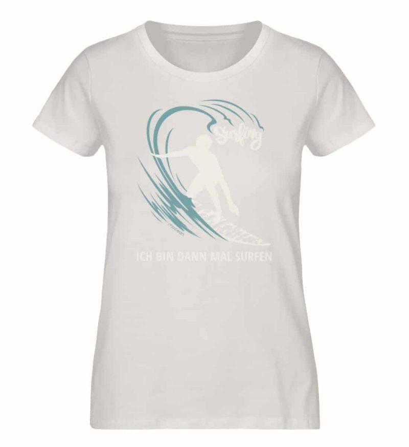 Surfen - Damen Premium Bio T-Shirt - vintage white