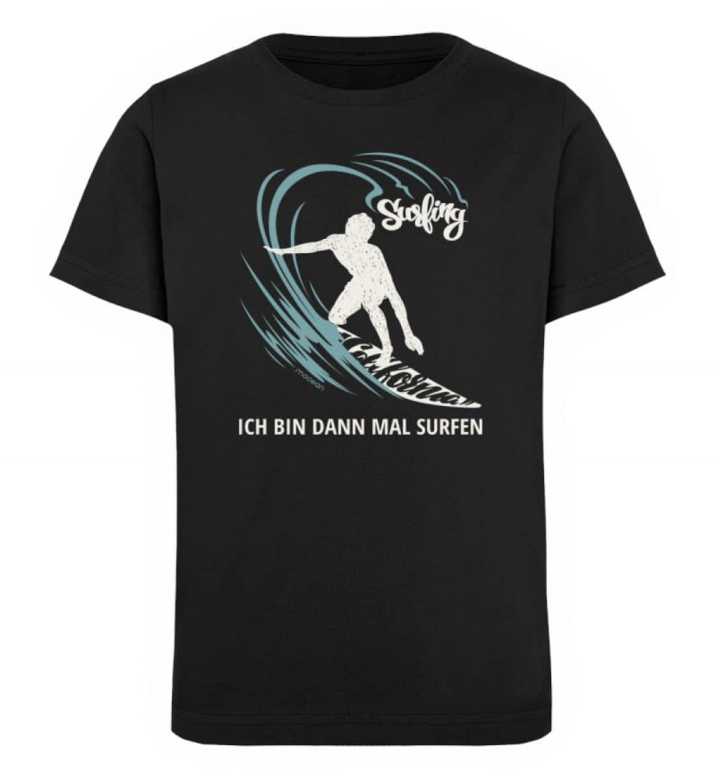 Surfen - Kinder Organic T-Shirt - black