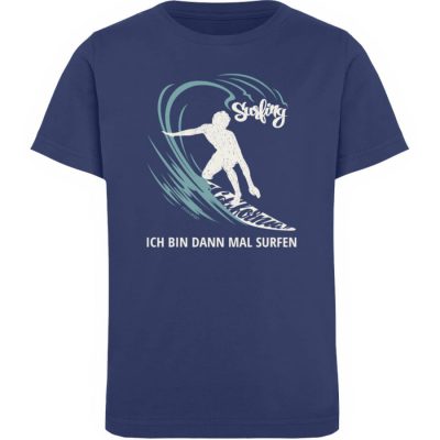 Surfen - Kinder Organic T-Shirt - french navy