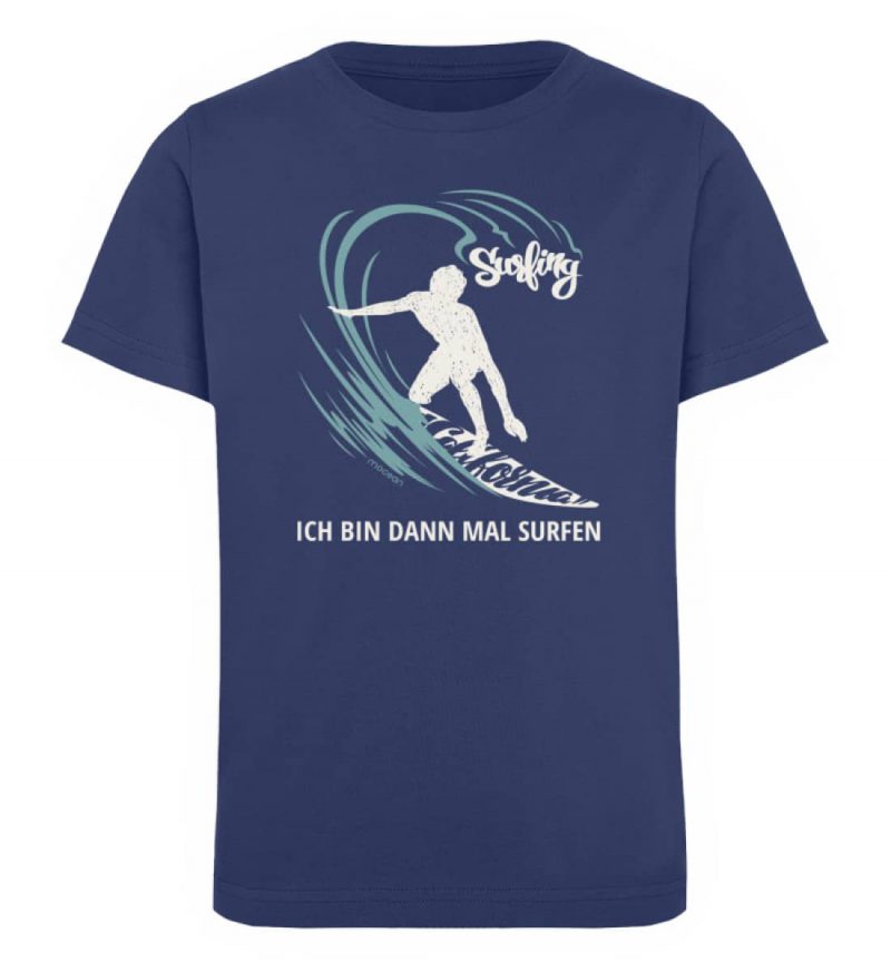 Surfen - Kinder Organic T-Shirt - french navy