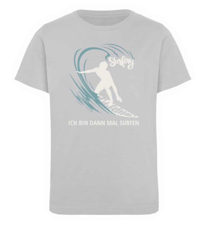 Surfen - Kinder Organic T-Shirt - heather grey