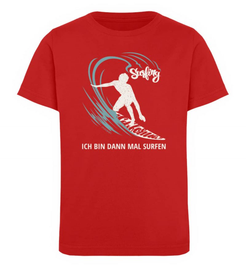 Surfen - Kinder Organic T-Shirt - red