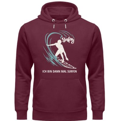 Surfen - Premium Unisex Bio Hoodie - burgundy