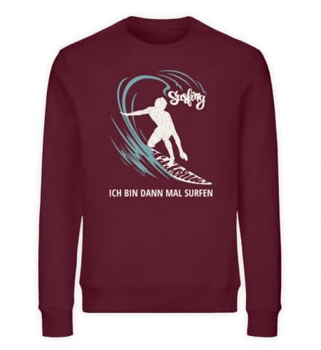 Surfen - Unisex Bio Sweater - burgundy