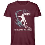 Surfen – Unisex Bio T-Shirt – burgundy