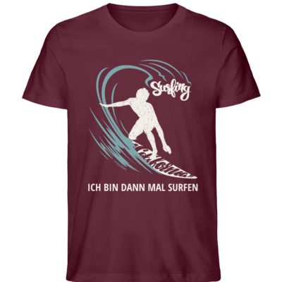 Surfen - Unisex Bio T-Shirt - burgundy