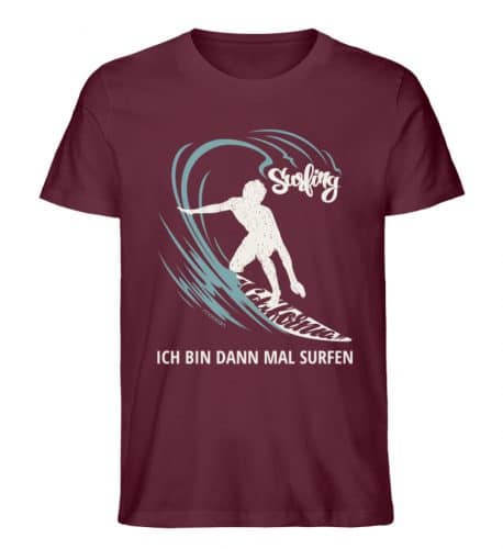 Surfen - Unisex Bio T-Shirt - burgundy