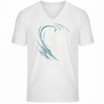 Surfen – Unisex Bio V T-Shirt – white