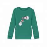 Winter Pinguine – Kinder Bio Sweater – grün