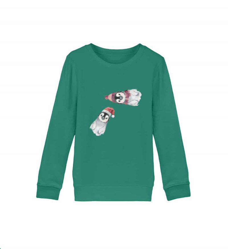 Winter Pinguine - Kinder Bio Sweater - grün