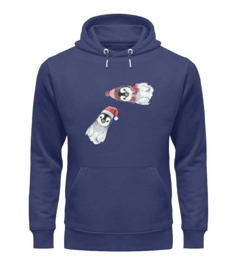 Winter Pinguine - Premium Unisex Bio Hoodie - blue