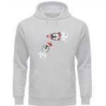 Winter Pinguine – Premium Unisex Bio Hoodie – heathergrey