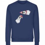 Winter Pinguine – Unisex Bio Sweater – blue
