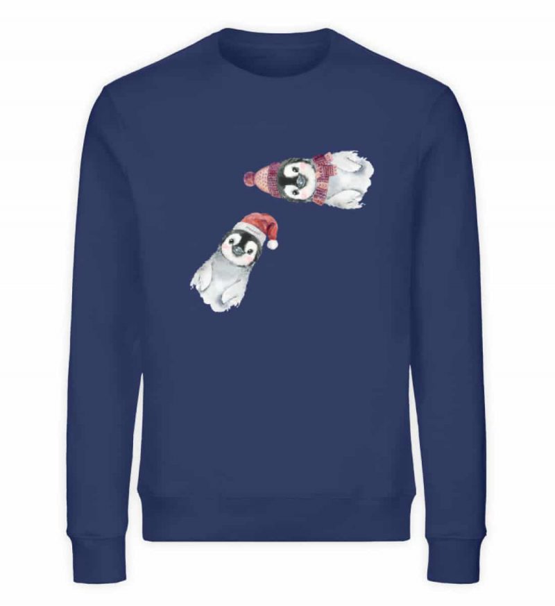 Winter Pinguine - Unisex Bio Sweater - blue