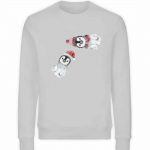 Winter Pinguine – Unisex Bio Sweater – heathergrey